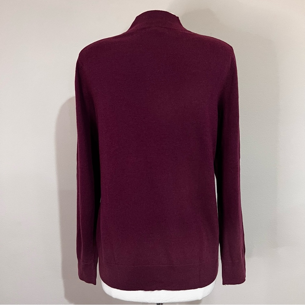 NWT Banana Republic Factory Burgundy Mock Neck Sweater Women’s Size L - Picture 2 of 7